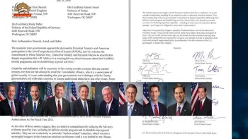 نامه سناتورتدکروز وسناتورمارکو روبیو وشش سناتوردیگر به کشورهای اروپایی برای تحریم رژیم