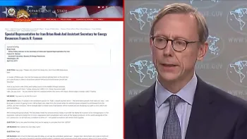 برایان هوک-پروژه به صفر رساندن صادرات نفت رژیم در سال جاری میلادی