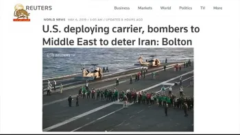 رویترز-حرکت ناوهواپیمابر جدیدترین حرکت دولت ترامپ علیه رژیم