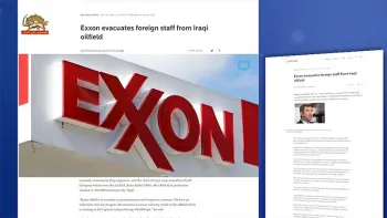 کمپانی نفتی اکسان موبیل کارکنان خود را ازچاه نفتی عراق خارج و به دبی منتقل کرد