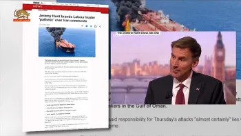 جرمی هانت: رژیم ایران عامل حمله به نفتکش‌ها در دریای عمان است