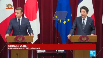 رهبران ژاپن و فرانسه بر حفظ امنیت تنگه هرمز تأکید کردند