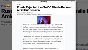 پاسخ منفی روسیه به رژیم برای خرید موشکهای اس۴۰۰