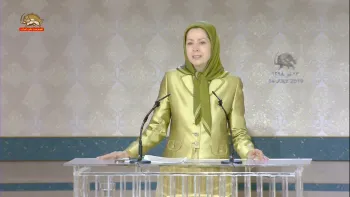 سخنرانی مریم رجوی درکنفرانس بین‌المللی پیشتازی زنان در مقاومت ایران دراشرف۳