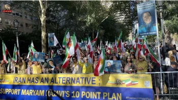 تظاهرات بزرگ در نیویورگ علیه رئیسی جلاد هم زمان با اجلاس مجمع عمومی سازمان ملل متحد