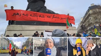 با گزارشگران سیمای آزادی - گفتگو با هموطنان -  تظاهرات بزرگ ایرانیان در پاریس