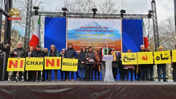 تظاهرات ایرانیان آزاده در پاریس در سالگرد انقلاب ضدسلطنتی - سخنرانی ها