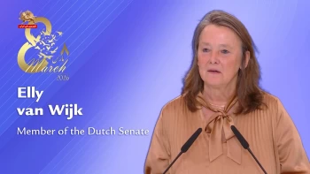 کنفرانس بین‌المللی در آستانه ۸ مارس روز جهانی زن ـ سناتور الی فان ویک ـ عضو سنای هلند