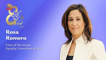 کنفرانس بین‌المللی در آستانه ۸ مارس روز جهانی زن ـ سناتور روسا رومرو ـ رئیس کمیسیون برابری سنای اسپانیا