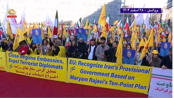 تظاهرات بزرگ ایرانیان در بروکسل همزمان با نشست سران اتحادیه اروپا