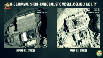 سنتکام: تأسیسات مونتاژ موشک‌های بالستیک رژیم آخوندی در کوه بارجمالی از کار افتاده و غیرفعال شد