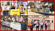 تظاهرات یاران شورشگر درمقابل سفارت های رژیم آخوندی دراعتراض به اعدام دومجاهد خلق 