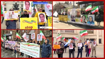 تظاهرات یاران شورشگر درمقابل سفارت های رژیم آخوندی دراعتراض به اعدام دومجاهد خلق 