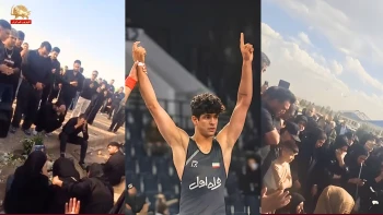 بدرقه قهرمان قیام بر دوش مردم قم؛ خاکسپاری «صالح محمدی» در فضایی امنیتی