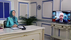 دیدار و گفتگوی خانم مریم رجوی با سناتور تام تیلس عضو ارشد سنای آمریکا