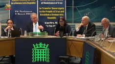 کنفرانس «ایران: به سوی جمهوری دموکراتیک، حمایت از دولت موقت» در پارلمان انگلستان