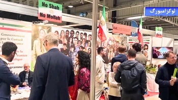 غرفه مقاومت ایران در فستیوال لوکزامبورگ و آکسیون اعتراضی یاران شورشگر در برلین