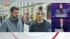 تجمع و تظاهرات اشرف‌نشانها در لندن در اعتراض به اعدام مجاهدان سربدار