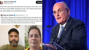 رودی جولیانی: جنایت جدید رژیم ایران؛ اعدام دو عضو مجاهدین خلق و کانون‌های شورشی علیرغم هشدارهای بین‌المللی