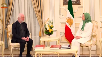 دیدار و گفتگوی خانم مریم رجوی با دکتر روان ویلیامز اسقف اعظم پیشین کانتربری