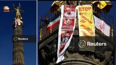  فراخوان «توقف اعدام» بر فراز نماد پیروزی برلین؛ بازتاب جهانی اعتراض ایرانیان در رویترز