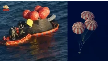 بازگشت فاتحان ماه به زمین؛ ماموریت آرتمیس ۲ با فرود موفقیت‌آمیز در اقیانوس آرام به پایان رسید