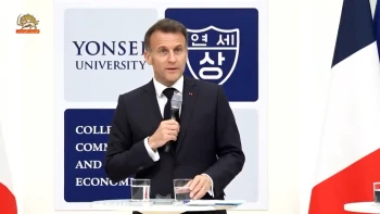 ماکرون در سئول: تغییر رژیم ایران کار مردم ایران است، نه بمباران نظامی