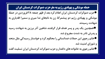 حمله موشکی و پهپادی به مقر حزب دموکرات کردستان ایران