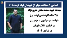 اسامی ۸ مجاهد دیگر از شهیدان قیام دیماه (۱)