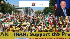 حمایت رودی جولیانی و گزارش صدای امارات از تظاهرات عظیم ایرانیان در واشنگتن علیه موج اعدامها در ایران