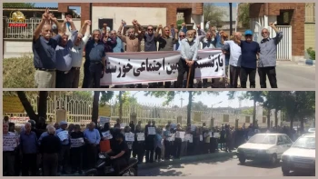 راهپیمایی و تجمع اعتراضی بازنشستگان شوش و اصفهان و بازنشستگان و کارگران در اهواز