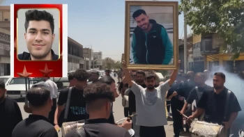 بزرگداشت شهید قیام دی‌ماه ۱۴۰۴، جوان کارگر محسن چیت‌ساز توسط مردم دستگرد اصفهان