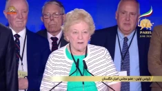 گردهمایی جهانی ایران آزاد در پاریس ـ ۳۰ خرداد ۱۴۰۵ ـ بارونس اولون عضو مجلس اعیان انگلستان