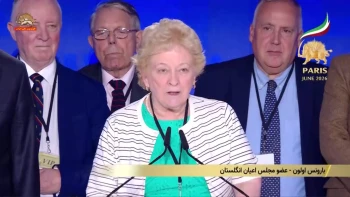 گردهمایی جهانی ایران آزاد در پاریس ـ ۳۰ خرداد ۱۴۰۵ ـ بارونس اولون عضو مجلس اعیان انگلستان