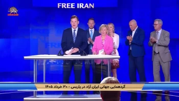 گردهمایی جهانی ایران آزاد در پاریس ـ ۳۰ خرداد ۱۴۰۵ ـ جودی اسکرو و جان برد