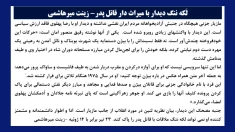 لَکه ننگ دیدار با میراث دار قاتل پدر - زینت میرهاشمی