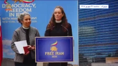 کشیش آریان دانهاوزر و کشیش دکتر کلویی بریر؛ تظاهرات بزرگ ایرانیان در نیویورک همزمان با اجلاس مجمع عمومی ملل متحد