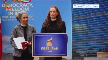 کشیش آریان دانهاوزر و کشیش دکتر کلویی بریر؛ تظاهرات بزرگ ایرانیان در نیویورک همزمان با اجلاس مجمع عمومی ملل متحد
