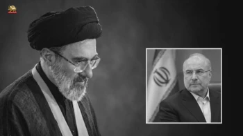 دیدار پاسدار قالیباف رئیس مجلس ارتجاع با کینگ مجتبی
