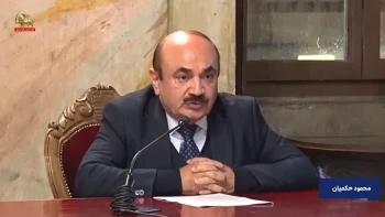 کنفرانس در شهرداری کونئو، ایتالیا، محمود حکمیان